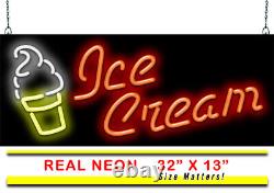 Soft Serve Ice Cream Neon Sign Large 32 x 13 Real Neon Attracts Customers