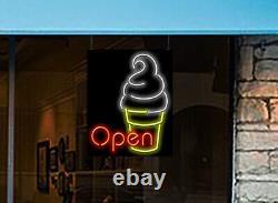 Soft Serve Ice Cream Open Neon Sign Large 24 x 30 Real Neon Gets Attention