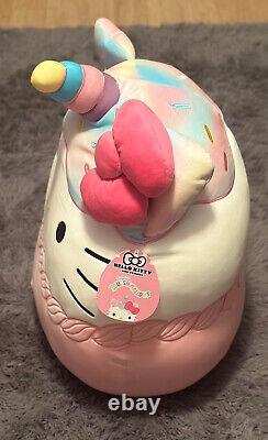 Squishmallows Hello Kitty Ice Cream Cupcake Unicorn 20 Plush, SANRIO, JUMBO