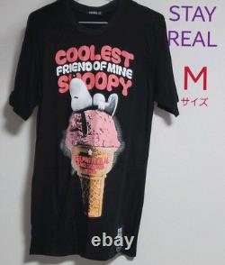 Stay Real Snoopy T-Shirt Large Ice Cream Taiwan Apparel Collab japan