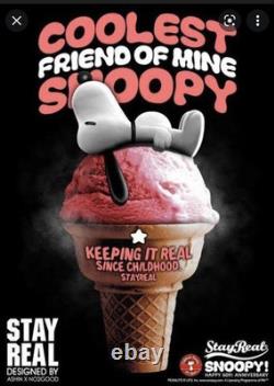 Stay Real Snoopy T-Shirt Large Ice Cream Taiwan Apparel Collab japan