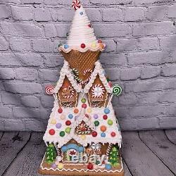 Sugarplum Dreams 23 LED Ice Cream Cone Christmas Gingerbread House Candyland