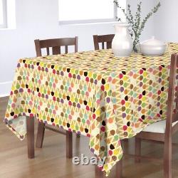 Tablecloth Ice Cream Yellow Summer Sweet Desserts Cone Novelty Cotton Sateen