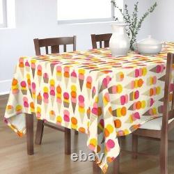 Tablecloth Pink Yellow Red Orange Summer Bright Colors Ice Cream Cotton Sateen