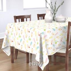 Tablecloth Watercolor Ice Cream Baby Whimsical Small Scale Pastel Cotton Sateen