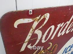 Ultra Rare 1950's Borden's Ice Cream Large 30 X 30 D/s Metal Sign Elsie Cow