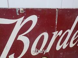 Ultra Rare 1950's Borden's Ice Cream Large 30 X 30 D/s Metal Sign Elsie Cow