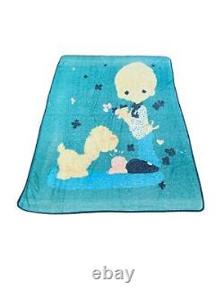 Unbranded Precious Moments Boy Ice Cream Puppy Dog Large Blanket