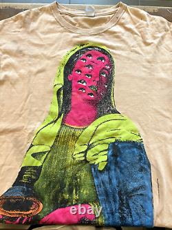 Upcycled Virgin Mary Bootleg T-Shirt Mexican Ice cream Vtg Bleached Thrashed
