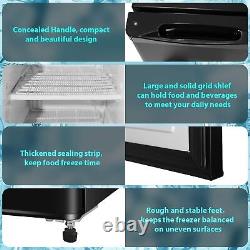 Upright Compact Freezer 2.3 Cu. Ft, with Shelves, Adjustable Temperature Control