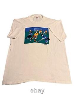 VINTAGE 1995 WOODY JACKSON ART T SHIRT Field HockeyCOW SINGLE STITCH BEN & JERRY