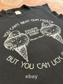 VINTAGE 80's Haagen Dazs Ice Cream T-Shirt Sz L Rare Punk Crude Humor