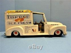 VINTAGE ICE CREAM TRUCK, MADE IN JAPAN CIRCA LATE 50s or EARLY 60s, MEDIUM-LARGE