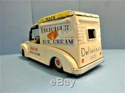 VINTAGE ICE CREAM TRUCK, MADE IN JAPAN CIRCA LATE 50s or EARLY 60s, MEDIUM-LARGE