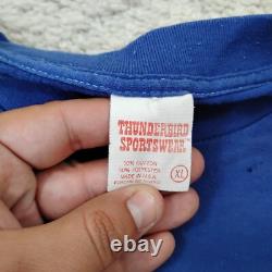 VINTAGE Klondike Shirt Mens Extra Large Blue Single Stitch Ice Cream USA 90s