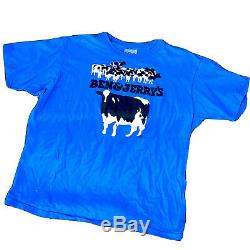 VTG 1985 BEN & JERRYS Vermont's Finest Ice Cream Cow T-Shirt Nike Chunky Dunky