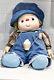 VTG Ice Cream Necklace Doll J Shin Yarn Hair Hat Blue Overall X-Large Hong Kong