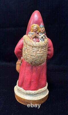 Vaillancourt Father Christmas Ice Cream Mold Chalkware Santa, #45/1985, Ltd. Ed