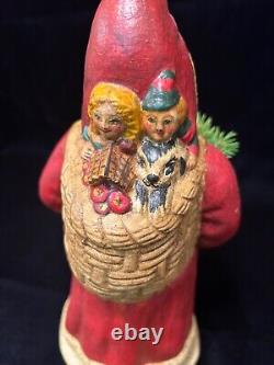 Vaillancourt Father Christmas Ice Cream Mold Chalkware Santa, #45/1985, Ltd. Ed
