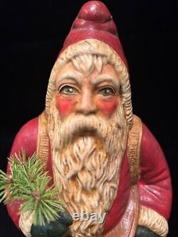 Vaillancourt Father Christmas Ice Cream Mold Chalkware Santa, #45/1985, Ltd. Ed