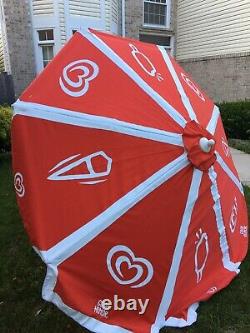 Vendor Cart Patio Sun Shade 8 Large Beach Umbrella Good Humor Ice Cream Vintage