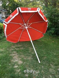 Vendor Cart Patio Sun Shade 8 Large Beach Umbrella Good Humor Ice Cream Vintage
