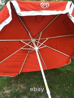 Vendor Cart Patio Sun Shade 8 Large Beach Umbrella Good Humor Ice Cream Vintage