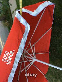 Vendor Cart Patio Sun Shade 8 Large Beach Umbrella Good Humor Ice Cream Vintage