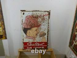 Very Rare Sealtest Ice Cream Large 36 X 24 Double Sided Metal Sign Graphics