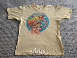Vintage 1972 Grateful Dead European Tour Ice Cream Kid Yellow Shirt Sz Large
