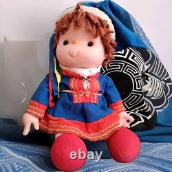 Vintage 1980s Large Russian Costume Doll Souvenir Doll (ice Cream Dolls)