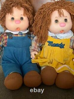 Vintage 1983 Large Ice Cream Thumb Sucking Dolls by The Mitchell Co Set of Two