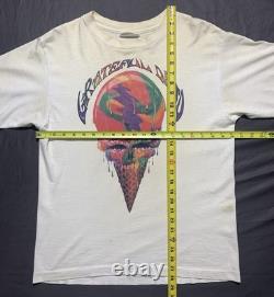 Vintage 1990 Grateful Dead & Liquid Blue Ice Cream Cone Lot T-Shirt Size L