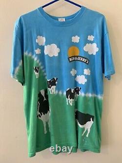 Vintage 1990s Liquid Blue BEN & JERRY Ice Cream Cow T-Shirt