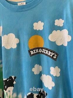 Vintage 1990s Liquid Blue BEN & JERRY Ice Cream Cow T-Shirt