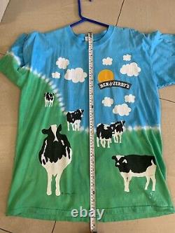 Vintage 1990s Liquid Blue BEN & JERRY Ice Cream Cow T-Shirt