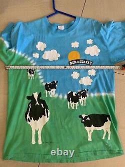 Vintage 1990s Liquid Blue BEN & JERRY Ice Cream Cow T-Shirt