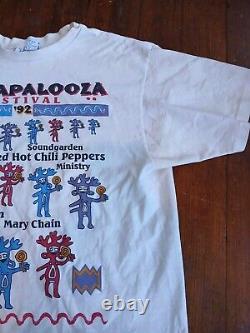 Vintage 1992 LOLLAPALOOZA T-shirt Pearl Jam Soundgarden Chili Peppers Ice Cube L