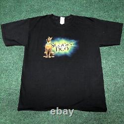 Vintage 2002 Scooby-Doo Movie Dairy Queen DQ Promo T-Shirt Adult Size L Black