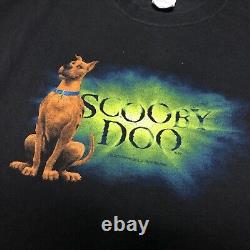 Vintage 2002 Scooby-Doo Movie Dairy Queen DQ Promo T-Shirt Adult Size L Black