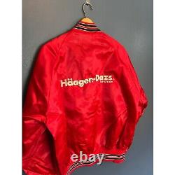 Vintage 80's Hagen-Dazs Ice Cream Satin Bomber Jacket Size Large