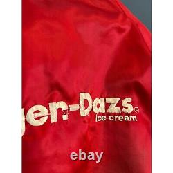 Vintage 80's Hagen-Dazs Ice Cream Satin Bomber Jacket Size Large