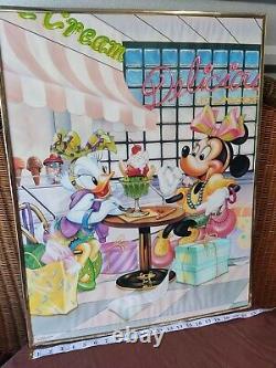 Vintage 86s Disney Minnie Mouse Daisy Duck Ice Cream Diner Extra Large