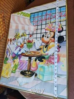 Vintage 86s Disney Minnie Mouse Daisy Duck Ice Cream Diner Extra Large