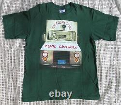 Vintage 90s Coal Chamber Ice Cream Truck Band T Shirt Size sz L Nu Metal Rare