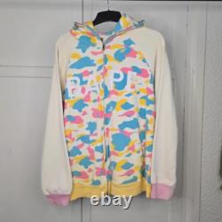 Vintage BAPE Ice Cream Camo Hoodie Rare A Bathing Ape Full Zip Hoody Large L