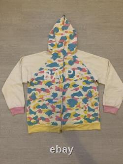 Vintage BAPE Ice Cream Camo Hoodie Rare A Bathing Ape Full Zip Hoody Large L