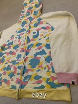 Vintage BAPE Ice Cream Camo Hoodie Rare A Bathing Ape Full Zip Hoody Large L
