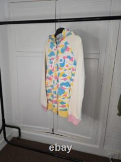 Vintage BAPE Ice Cream Camo Hoodie Rare A Bathing Ape Full Zip Hoody Large L