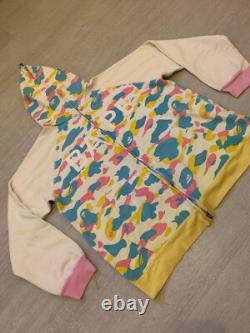 Vintage BAPE Ice Cream Camo Hoodie Rare A Bathing Ape Full Zip Hoody Large L